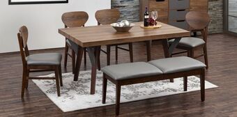 Muebles Dico Comedor oleg nogal con banca oferta