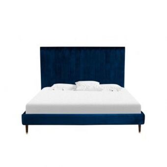 Muebles Dico Cama king size witt terciopelo azul oferta
