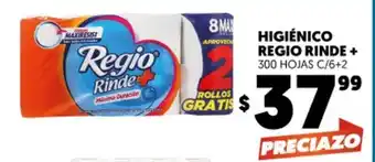 Merco Regio Rinde + Higienico 300 Hojas c/6+2 oferta
