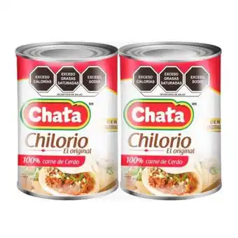 Chilorio de cerdo chata 2 latas de 370 g c/u
