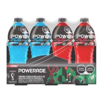 Bebida isotónica powerade 12 pzas de 1 l