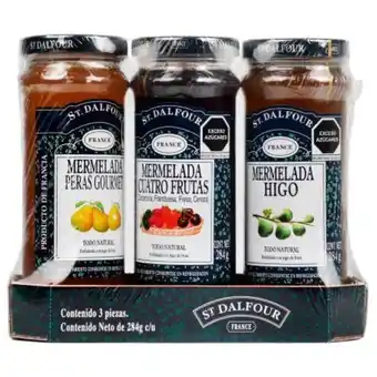 Mermelada st dalfour con 3 frascos de 284 g c/u
