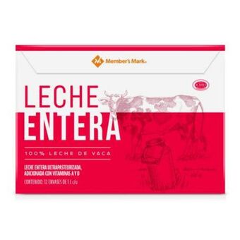 Sam's Club Leche entera member’s mark 12 pzas de 1 l c/u oferta
