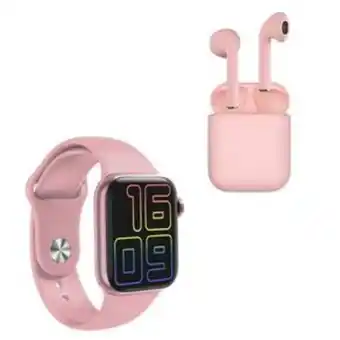 El Bodegón Reloj inteligente y audifonos bluetooth gadgets & fun kit t500 color rosa oferta