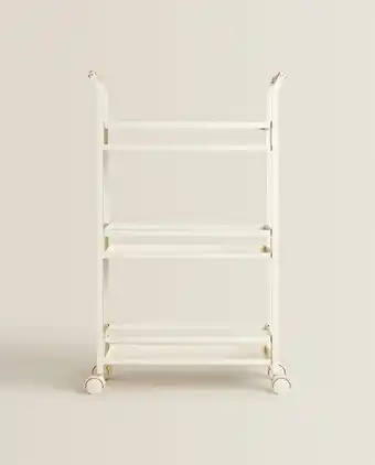 ZARA HOME Carrito ruedas metal asas madera oferta