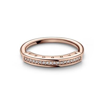 Pandora Anillo i-d en pavé pandora signature recubrimiento en oro rosa oferta