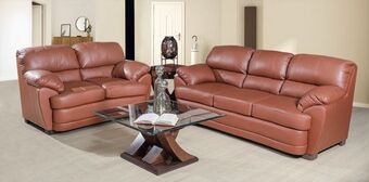 Muebles Dico Sala de piel dakota terracota oferta