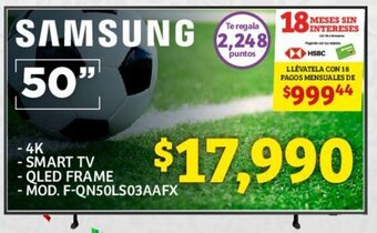 Soriana Híper Samsung Smart TV 50" oferta