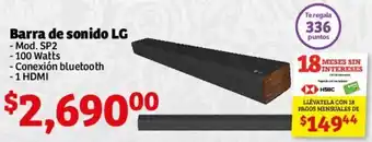 Soriana Híper LG Barra de Sonido 100W oferta