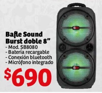 Soriana Híper Bafle Sound Burst Doble 8" oferta