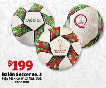 Soriana Híper Balón Soccer no. 5 oferta