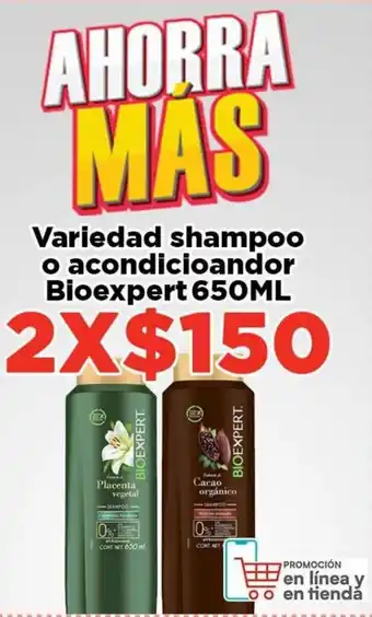 Variedad Shampoo o Acondicionador Bioexpert 2x650ml