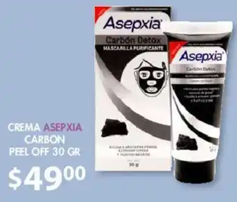 Crema Asepxia Carbon Peel Off 30gr