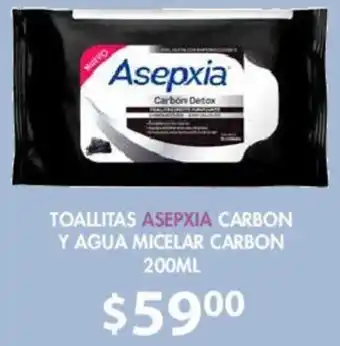 Soriana Híper Toallitas Asepxia Carbon y Agua Micelar Carbon 200ml oferta