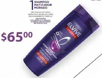 Soriana Híper L'Oreal Elvive Shampoo Matizador Morado oferta