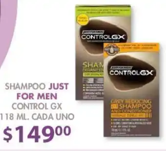 Shampoo Just For Men Control GX 118ml Cada Uno