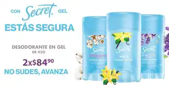 Soriana Híper Secret Desodorante En Gel de 2x45g oferta