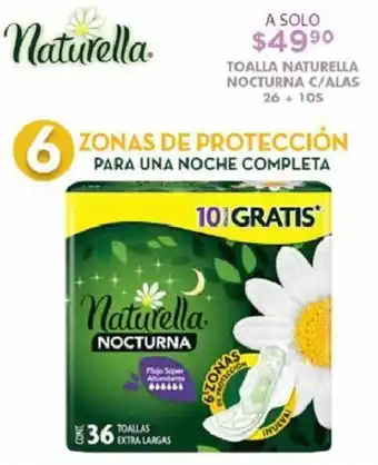 Toalla Naturella Nocturna C/Alas 26+10s