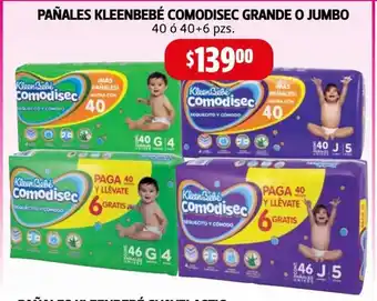 Farmacias Guadalajara Kleenbebe Pañales Comodisec Grande o Jumbo oferta
