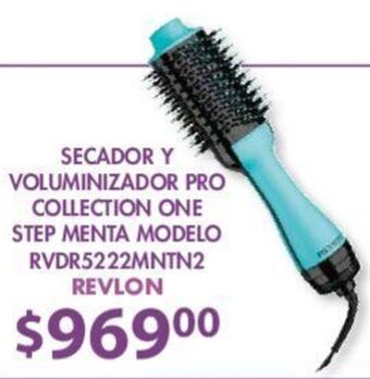 Soriana Híper Secador y Volunminizador Pro Collection One Step Menta Modelo Revlon oferta