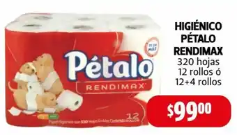 Farmacias Guadalajara Petalo Higienico Rendimax oferta