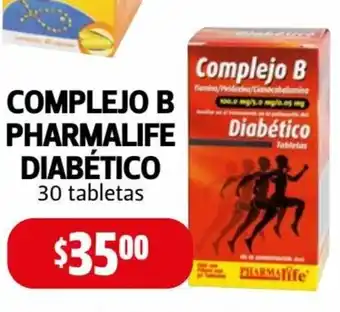 Farmacias Guadalajara Pharmalife Complejo B Diabetico 30 tableta oferta