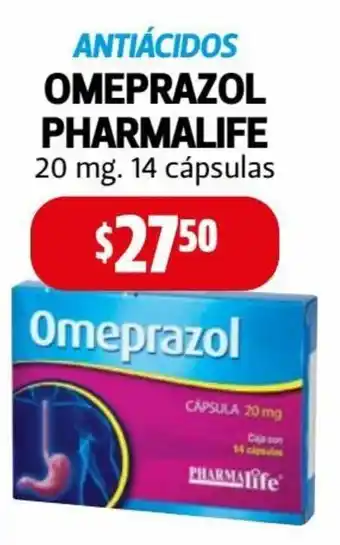 Farmacias Guadalajara Pharmalife Omeprazol 20 mg 14 capsulas oferta