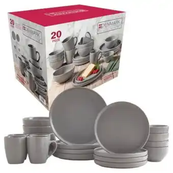Vajilla de céramica denmark mate gris 20 pzas