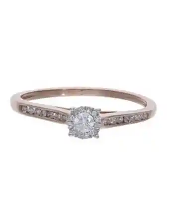 Joyerías Bizzarro Solitario de oro rosa 14k con 22pts de diamante oferta