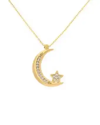 Joyerías Bizzarro Dije de oro amarillo 14k con cadena con zirconias oferta