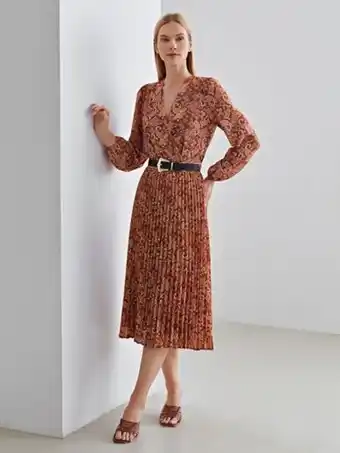 SHEIN Motf premium falda fruncido con estampado de paisley sin cinturón oferta