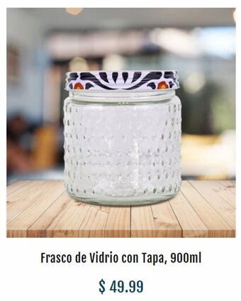 Waldos Frasco de Vidrio con Tapa, 900 ml oferta