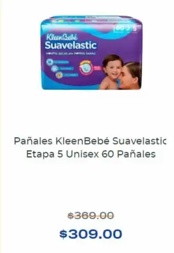 Chedraui Kleenbebe Pañales Suavelastic Etapa 5 Unisex 60 Pañales oferta