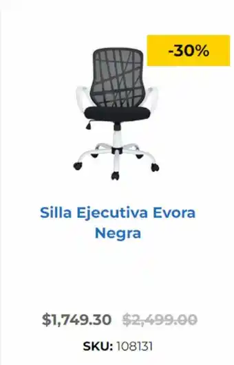 Silla Ejecutiva Evora Negra