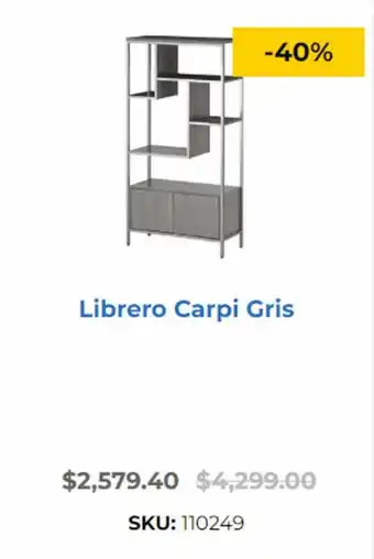 OfficeMax Librero Carpi Gris oferta