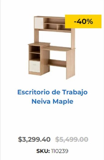 OfficeMax Escritorio de Trabajo Neiva Maple oferta