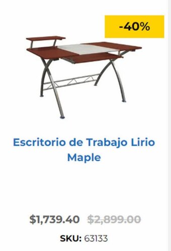 Escritorio de Trabajo Lirio Maple