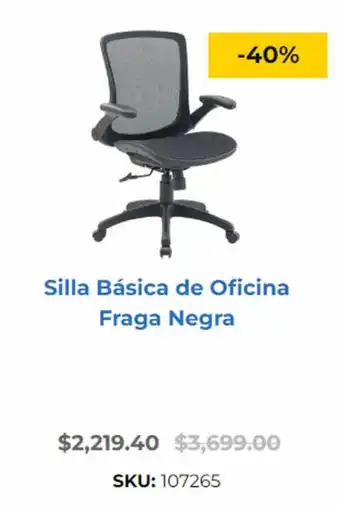 OfficeMax Silla Basica de Oficina Fraga Negra oferta