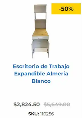 OfficeMax Escritorio de Trabajo Expandible Almera Blanco oferta