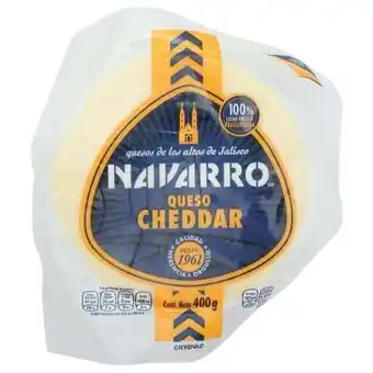 Soriana Híper Queso cheddar navarro 400 gr oferta