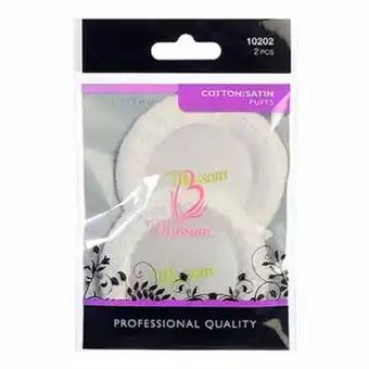 Esponja para aplicar cosmético borla/satín, blossom 2 pzas