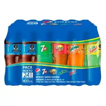 Sam's Club Refresco pepsi mix 24 pzas de 400 ml oferta