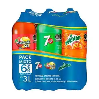 Sam's Club Refresco pepsi mix 6 pzas de 3 l c/u oferta