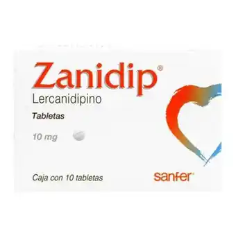 Sam's Club Zanidip 10 mg con 10 tabletas oferta