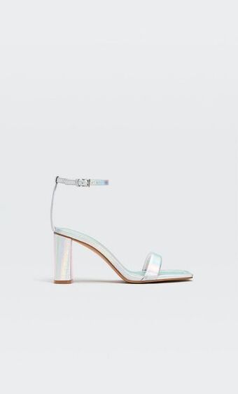 Stradivarius Sandalias tacón tira acolchada oferta