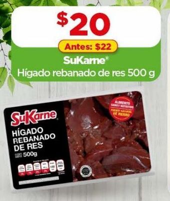 Hígado rebanado de res sukarne 500g