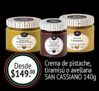 La Comer Crema de pistache, tiramisú o avellana san cassiano 140g oferta