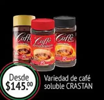 La Comer Variedad de café soluble crastan oferta