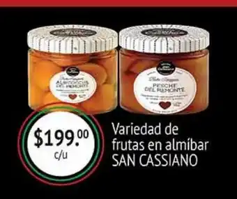Variedad de frutas en almíbar san cassiano
