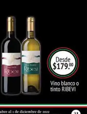 La Comer Vino blanco o tinto ribevi oferta
